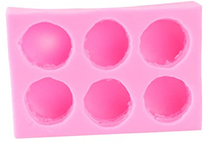 LABRIMP Molde de Silicona para Macarrones 6 Cavidades Anti-Adherente Material de Silicona Herramienta para Decoración de Pasteles para Hornear Uso Cocina Utensilio para Hornear