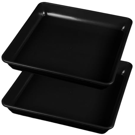 Mafagwre 2 Stück Quadratische Blumentopf-Untersetzer, 40 cm Blumentopf Untersetzer Aus Kunststoff, Quadratische Wasserschale Aus Kunststoff, Topfuntersetzer Pflanzen, Pflanzen Untersetzer (A)
