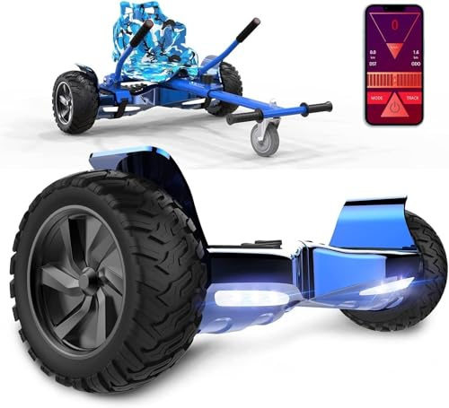 GeekMe Hoverboards mit sitz,8.5 All-Terrain mit leistungsstarkem Motor APP Bluetooth eingebaut + Hoverkart Zubehör für s Hoverboards