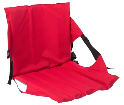 Cojín de asiento de estadio - respaldo portátil | Cojín hinchable para viajes | Silla acolchada ligera multifuncional con bolsillo de malla para eventos deportivos y conciertos al aire libre