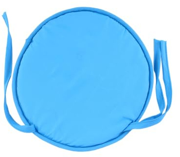 ABOOFAN Cojín Redondo para Silla Antideslizante Almohadilla de Poliéster y Esponja para Hogar Oficina y Restaurante con Lazo de Sujeción Seguro Color Azul