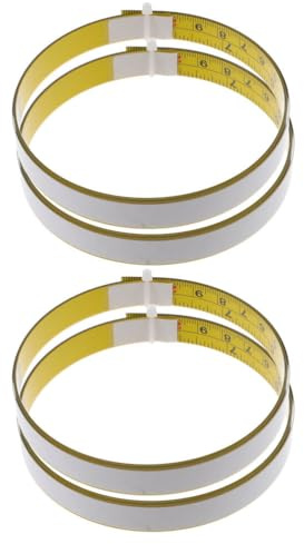 Veemoon 4pcs Measure Tape With Adhesive Backing: 1m Metal Self-Adhesive Measuring Ruler - Sticky Double Scale Sticky Tape Measure Workbench Ruler