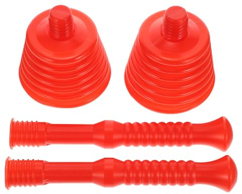 VANZACK Set 2 Pezzi Stantuffi Ventosa in Gomma per Risolutore di Intasamento Sblocca Scarichi Bagno e Cucina Impugnatura Ergonomica per WC Lavandini e Docce