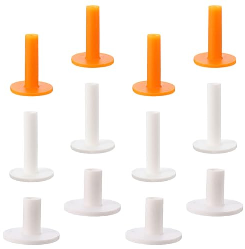 GAROZATION 12 Stück Golf Übungsset mit Langlebigen Gummi Tees in Verschiedenen Höhen 88mm 70mm 60mm – Leichtes Trainingszubehör für Golfplatz und Übungsmatten Zufällige Farbe Zufällige Farbe