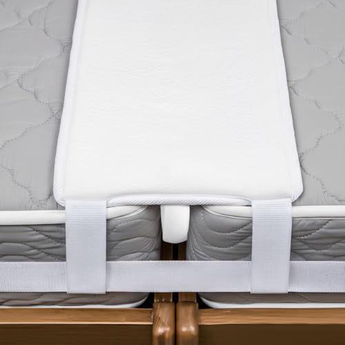 DriMelle Bed Bridge Twin to King Converter Kit, White Mattress Gap Filler