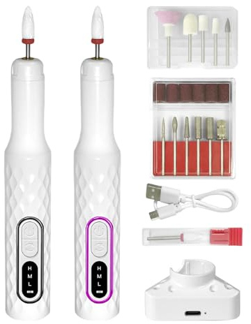 Removedor eléctrico para esmalte de uñas en gel Manicura, pulido, lijado | portátil para lijado de uñas acrílicas y gel en hogar, viaje, al aire libre y en interior