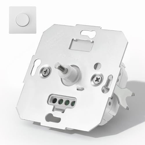 Nastopee Dimmer für LED Lampen 5-300W, Unterputz Lichtschalter Dimmbar Drehdimmer, 220-240V Dimmer Schalter LED Dimmer für Dimmbare LED Lampen, Glühlampe und Halogenlampe