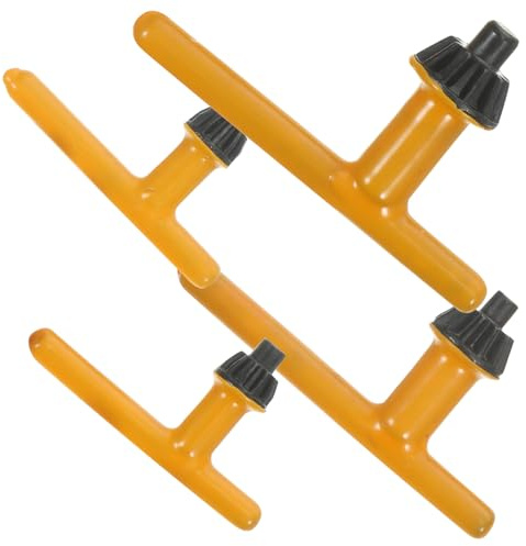 Lurrose Clé Mandrin Perceuse 4 Pièces, Accessoires de Serrage Universels pour Perceuse à Colonne, Poignée Recouverte de Caoutchouc pour Meilleure Prise en Main en Bricolage