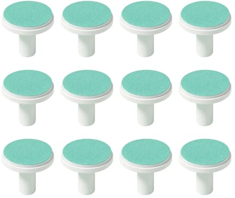 Baby Nail File Replacement Pads, 12 Pcs Electric Baby Nail Trimmer Grinding Heads for Newborn Infant Toddler, Standard Nail Clipper Refill Pads for Children 12 Months and Up (Green)