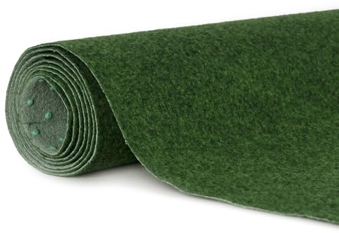 Mazovia Erba Sintetica Balcone 133x500cm 4mm Verde Salvia Antiscivolo | Erba Sintetica per Terrazza Resistente Alle Intemperie Antiallergico Facile da Pulire Robusto Realistico Venduto al Metro