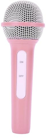 Fingere Supporto per Microfono, Microfono in Plastica Realistico, Peso Regolabile (PINK)