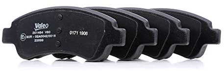 VALEO - Plaquettes de frein First - 301464 - Jeu de 4 plaquettes - Essieu avant - Entièrement équipés avec accessoires montés