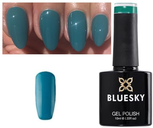 Bluesky Gel Nail Polish GREEN TEAL GREEN COLOR QXG77 UV LED Soak Off 10ml (Requires Drying UNDER UV/LED Lamp)