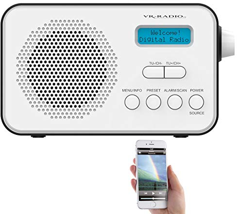 Radio Mobile numérique Dab+ / FM 8 W avec Fonctions Bluetooth 5.0 et réveil DOR-215 [VR-Radio]