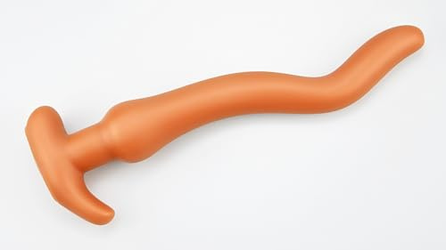 Long Butt Plug Ultraweicher Flüssiger Silikon Gewundener Analplug Anus Dilatator für Anfänger Fortgeschrittene Männer Frauen (L)