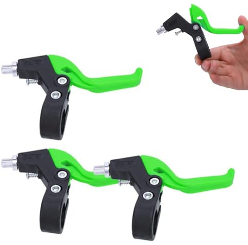 2 Paar Fahrrad Bremsgriff mit 22 mm Durchmesser, Kinder Fahrrad Bremsgriff, General Mountain Bremsgriff, Fahrrad Bremsgriff Scheibe, Kinder Fahrrad Bremsgriff Zubehör, Fahrradbremsgriff (Grün)