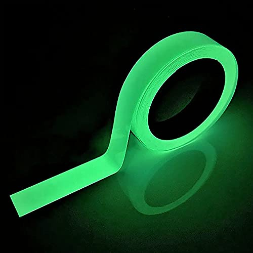 SeKi Ruban adhésif fluorescent auto-phosphorescent - 15 mm x 10 m - Ruban de marquage phosphorescent phosphore - Bande réfléchissante autocollante