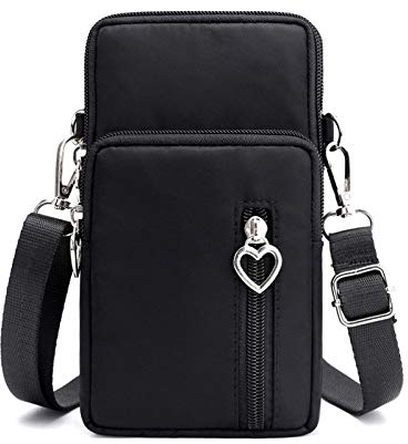 Small Crossbody Wallet Phone Bag Women Mini Shoulder Purse for iPhone Air 17 Pro, 16e 15 14 13 12 11 Pro Max iPhone XR X XS Max Google Pixel 8 7 6 6a 5 4a 5G POCO X4 Pro Motorola Edge (Black)