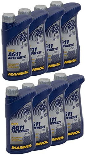 Kühlerfrostschutz Konzentrat MANNOL AG11 Longterm -40°C 8 X 1 Liter blau