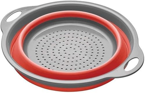 Rete del setaccio, filtri a rete, setacci, scolapasta, setaccio for verdure, cestello di scarico, resistente pieghevole da cucina pieghevole scolapasta colorato (rosso) durevole e pratico (2 pezzi)
