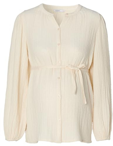 Noppies Maternity dam Joy Nursing blus långärmad blus, Vit - N126, XXL