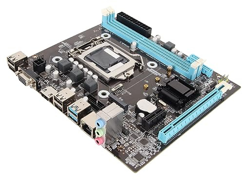 Elprico Scheda Madre Gaming H81 Dual Channel DDR3, M.2 NVMe, NGFF,6Gb/s Slot PCIe LGA 1150 Micro ATX Scheda Madre PC per con Interfaccia M.2 Ad Alta velocità, Interfacce I, O e