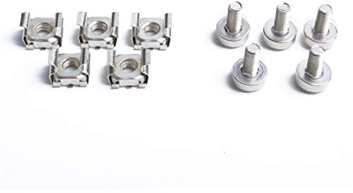 SOLUSTRE 20pièces Écrou Cage à Trou Carré Lot De Écrous Et Rondelles De Montage Pour Rack De Serveur Et Armoire Conforme Au Standard Métrique