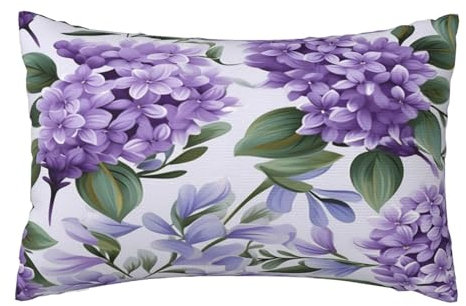 Kissenbezug 40x60 cm 2er Set Herbst Deko Kissen Lila, Blume Kissenbezug, Rechteckig Kissenbezüge, Weicher Sofakissen, Kissenhülle Herbst, Zier Kissen Aesthetic, Couch Deko Schlafzimme Gifts, J524