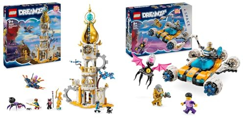 LEGO DREAMZzz Turm des Sandmanns, Schloss-Spielzeug für Kinder zum Bauen & DREAMZzz Der Weltraumbuggy von Mr. Oz, Set mit Spielzeug-Auto oder Space Shuttle
