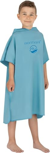 normani Kinder Mikrofaser Badehandtuch Strandtuch Badeponcho mit Kapuze aus 80% recyceltem Material für Jungen und Mädchen von 2-13 Jahren