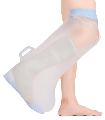 Fasola Protège Plâtre Jambes Antidérapant, Protection Jambe Adulte Réutilisable Pour Douche, Sac Etanche pour Platre Jambe, Accessoire pour le Soin des Plaies