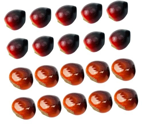 ABOOFAN Künstliche Verarbeitet Stück Kastanien Schaumstoff Leicht 20 aus Herbstdeko Tischdeko Sicher Fein Zufälliger Stil und Laden Selbstgemacht und Modelllandschaften | Selbstgemacht und Desktop Dekor, Leicht und Sicher, Kreative Requisite aus Schaumstoff Zufälliger Stil
