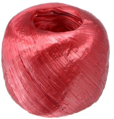 M METERXITY Corda Twine in Poliestere Nylon Plastica, Larghezza 4cm Lunghezza 110M Rotolo Corde Plastica Uso Domestico per Artigianato/Giardino/Imballaggio/Trasporto [360FT/4330IN, Rosso]