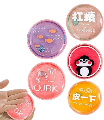 5X Handwärmer Knicken, Wärmepads Zum Knicken Kinder, Wiederverwendbares Handwärmer Pad, Langlebige Hand Click Gelwärmer, Sofortiges Wärmekissen, Zufällige Farbe