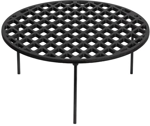 BBQ-Toro griglia in ghisa Ø 45 cm con 3 gambe | rotonda | sottopentola per forno olandese, accessori per barbecue | treppiede, griglia per barbecue, griglia in ghisa