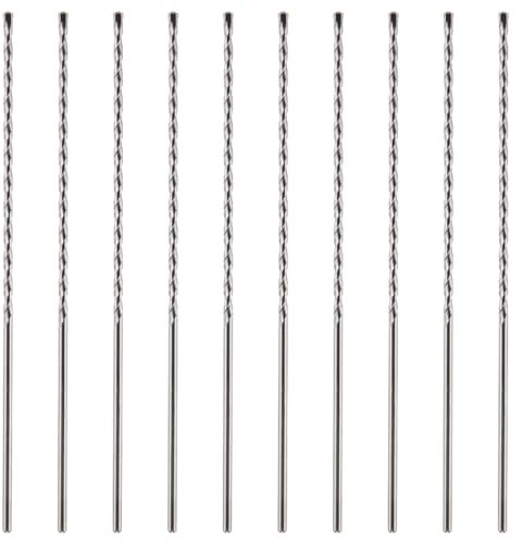 10 Pack Of 10mm x 400mm Long TCT Masonry Drill Bits – For Concrete, Brick, Stone, Porcelain Ceramic Tiles Plastic Wood – Masonry Drill Bits Set For Standard Rotary Drills & Hammer Drills (NOT SDS)