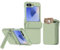 Asuwish Phone Case for Samsung Galaxy Z Flip 6 5G 2024 Cover and Accessories Card Holder Slot Stand Kickstand Cell Silicone Slim Hybrid Dual Layer Protective ZFlip6 Z6 G Flip6 6Z Women Men Green