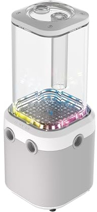 CORSAIR iCUE LINK XD6 RGB Elite Pumpen-/Behältereinheit – FlowDrive Max-Pumpe, Integrierter Temperatursensor, 22 Adressierbare RGB-LEDs – Weiß
