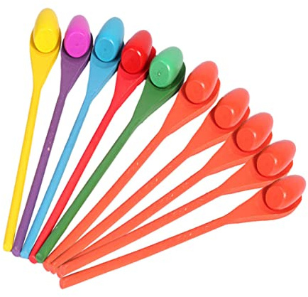 KICHOUSE 10Juegos Huevos y Cucharas de Madera para Niño Niña de Juguetes de Equilibrio Sensorial para Fiestas Actividades al Aire y Educación Temprana
