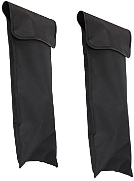 HYTROVE Bbq Tool Storage Bag Tool Pouch for Outdoor Grilling, 2pcs Lightweight Black Fabric Holder, Fits to 30 Barbecue Utensils, Portable Carry Case for Camping and Picnic