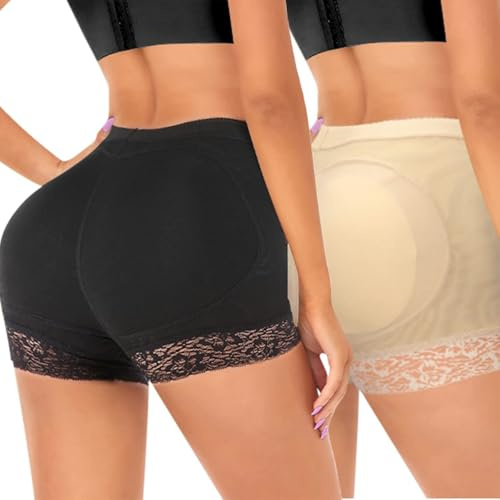 DODOING Women Butt Lifter Shapewear Padded Lace Panties Hip Enhancer Body Shaper Tummy Control Knickers Boyshort Underwear