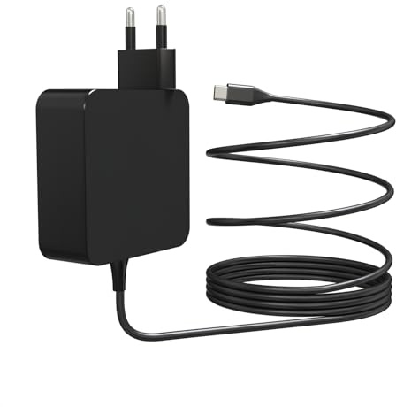 65W USB C Chargeur Ordinateur Portable Compatible avec ASUS ZenBook | pour ZenBook 14 13/ ROG Ally X, pour Lenovo/ HP/ Dell/ Samsung/ Microsoft Surface Pro X 12 11 10 Cordon alimentation Type C