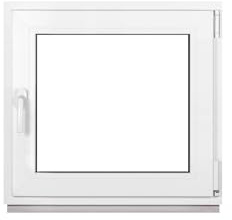 Framex Ventana Para Sótano de Plástico, Color Blanco, Ancho x Alto: 75 x 70 cm (750 x 700 mm), Triple Acristalamiento (32 mm), Giratorio Inclinación DIN Izquierda