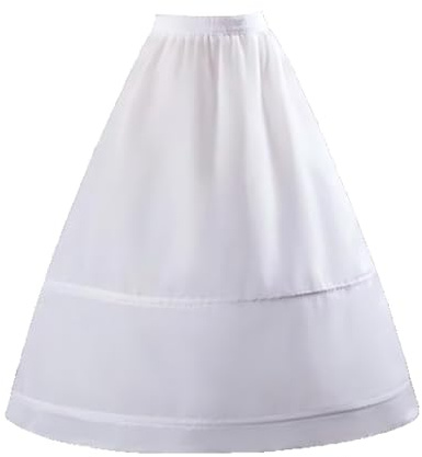 RULTA Women A-Line white Full Length Hoops Crinoline Petticoat Underskirt for Wedding Dress Ball Gown (UK, Alpha, One Size, Regular, Regular, 2 hoops-white)
