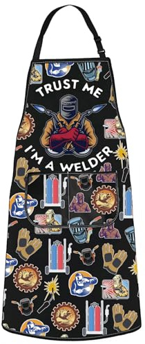 WZMPA Welding Master Grembiule Patriottico Saldatore Regalo Trust Me I'm A Welder Grembiule Regolabile Saldatura Ironworker Merchandise
