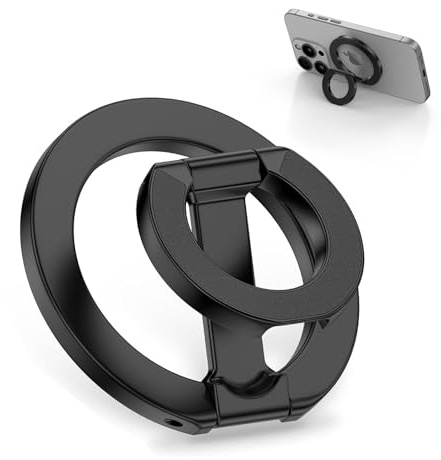 Magnetic Phone Ring Holder for MagSafe Ring Stand Finger Grip Kickstand With Two-Sided Magnetic for iPhone 17 Pro Max Plus 16 e 15 14 13 12 Mag-Safe Phone Case for Samsung S25 S24 FE S23 S22 A16 A17