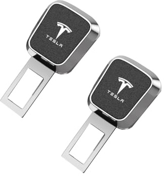JsjjQf 2 Pezzi Prolunga Cintura Sicurezza Auto per Tesla Model X Model Y Roadster,Fibbia della Cintura Fermo Disattivazione dell'Allarme Cintura di Sicurezza,D-Normal