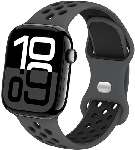 Bracelet Sport pour Bracelet Apple Watch Silicone 40mm 42mm 41mm 38mm | Bracelet Sport étanche, Respirant Bracelets, Doux pour iWatch Series11 10 9 8 7 6 5 4 3 2 1 SE Ultra 3/2/1 Homme et Femme
