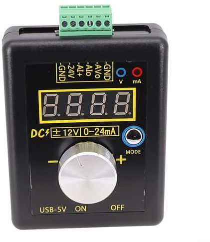 Générateur de signal numérique avec simulateur de boucle de courant 4-20 mA et sortie de tension de sortie 0-10 V, source de signal analogique industrielle et testeur d'émetteur de courant pour (avec