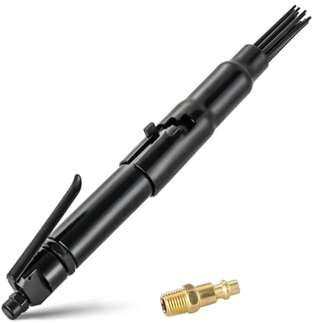 AMGSH Air Needle Scaler, 4200 BPM 19 Needles Rust Remover Tool Needle Scaler Air Tool, Air Needle Gun, Pneumatic Rust Paint Weld Slag Remover Cleaner, Includes 1/4 NPT Air Hose Fitting